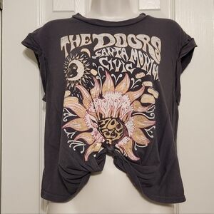 ☀️ Daydreamer for Free People "The Doors" Rolled Sleeve Tee Size Small